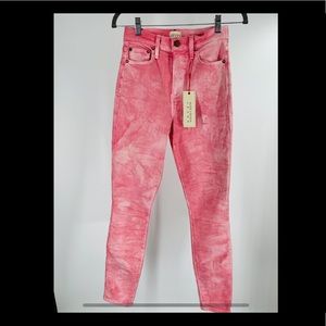 Alice + Olivia pink tie dye jeans 24 NEW with tags